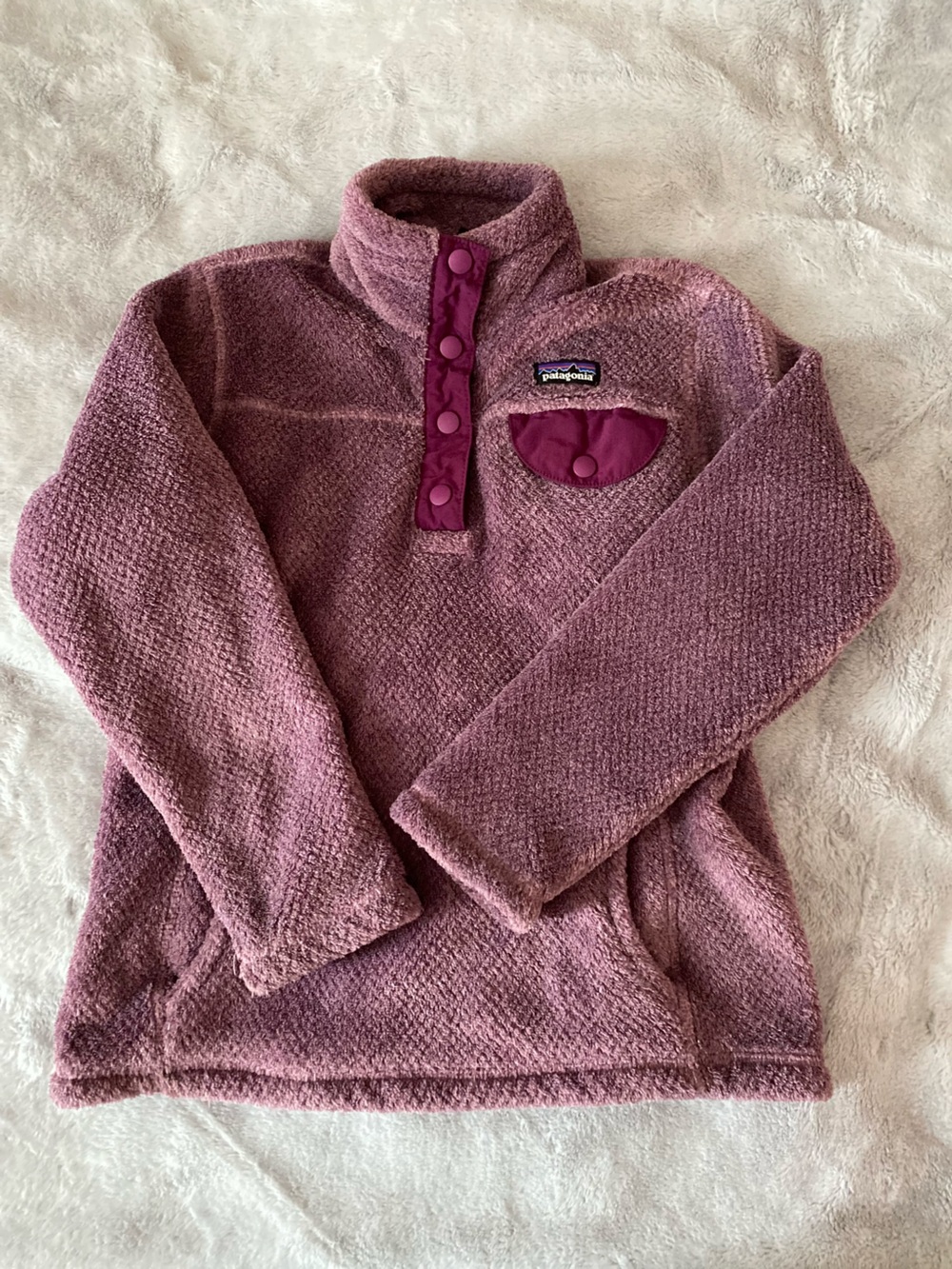 Patagonia kids Re-Tool snap-T  dragon purple pullover